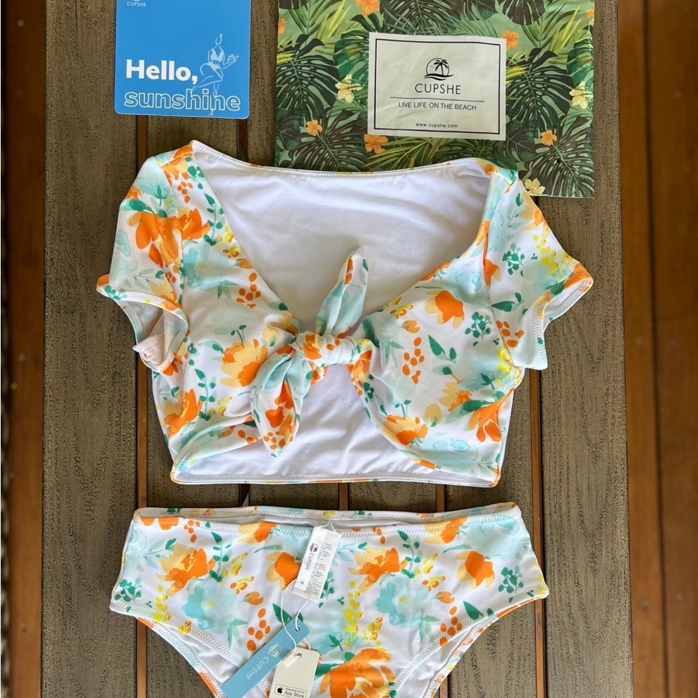 NWT super cute floral bralette summer bikini set